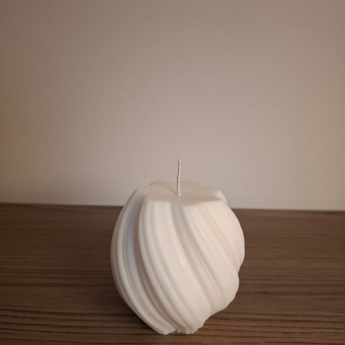 Handmade swirl soy candle made to order with black vanilla scent