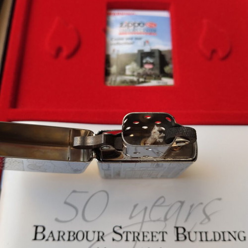 Zippo 2005 50 Years Barbour Street Building collectible lighter mint condition