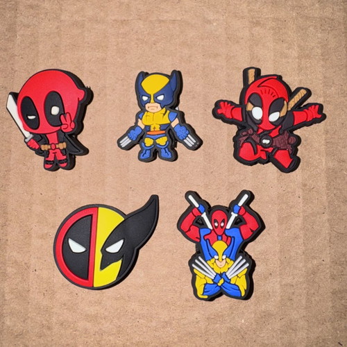Deadpool X Wolverine Crocs charms, set of 5