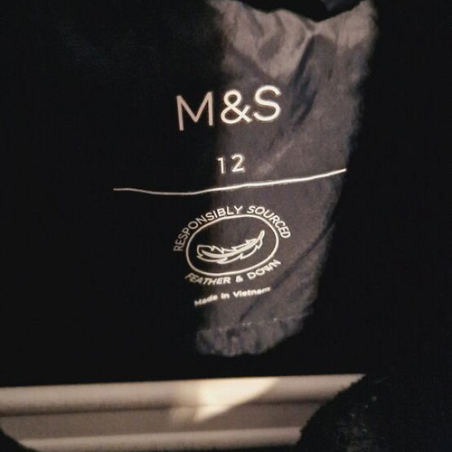 Marks and Spencer black jacket like new with hood