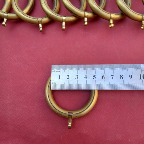 Brass curtain rings set of 24 pieces