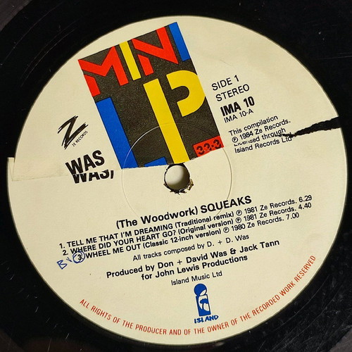 Was (Not Was) (The Woodwork) Squeaks vinyl like new, electronic