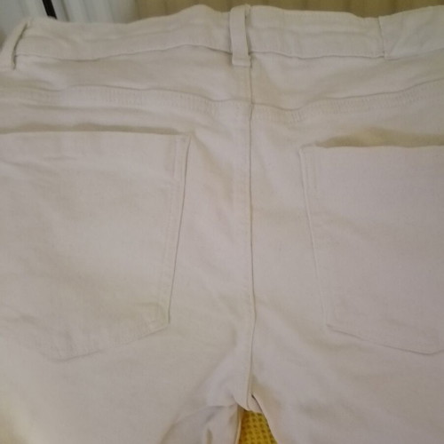 Zara jeans crop flared pants like new, beige, size XL