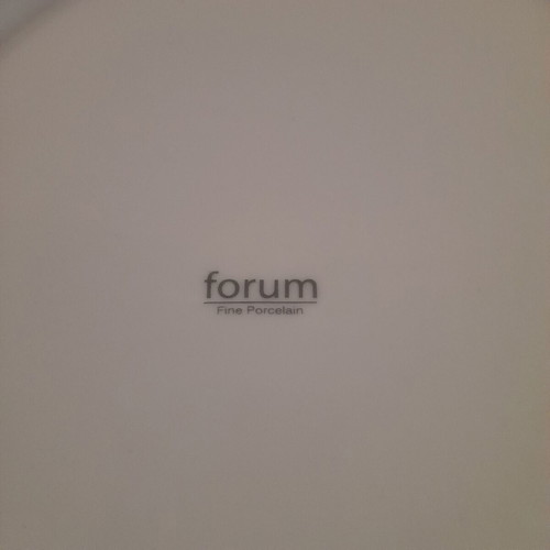 Fine Porcelain Forum dinnerware set new with 1 broken plate