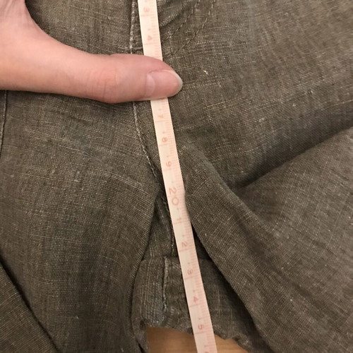 Playlife khaki linen pants used, size S/36/8