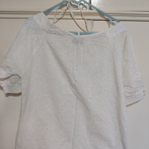 Women's cotton blouse used, white, loose fit, sizes L and XL