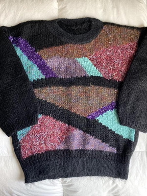 Handmade wool jumper black new