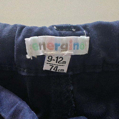 Baby chino pants used, blue, size 9-12 months
