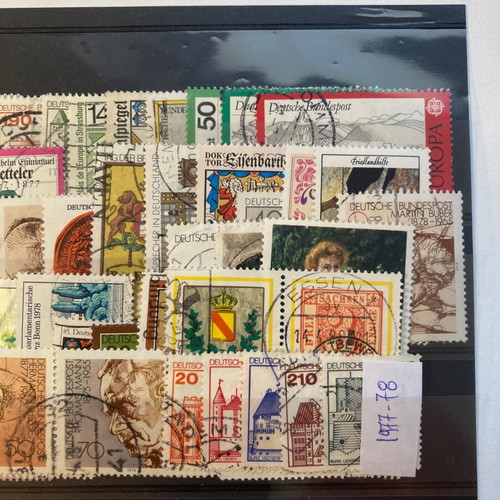 German stamps used complete series 1977-78