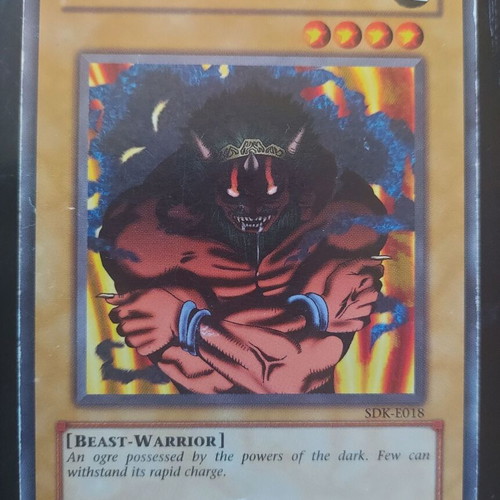 Ogre of the Black Shadow Yugioh card used in very good condition