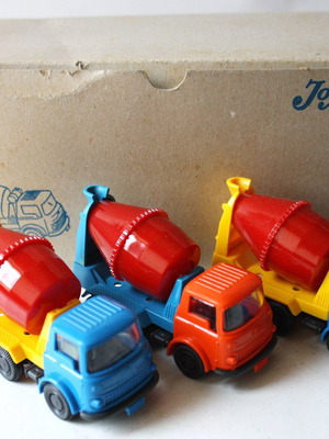 3x Φορτηγό Μπετονιέρα Joy Toy No 32 vintage 70's καινούργιο