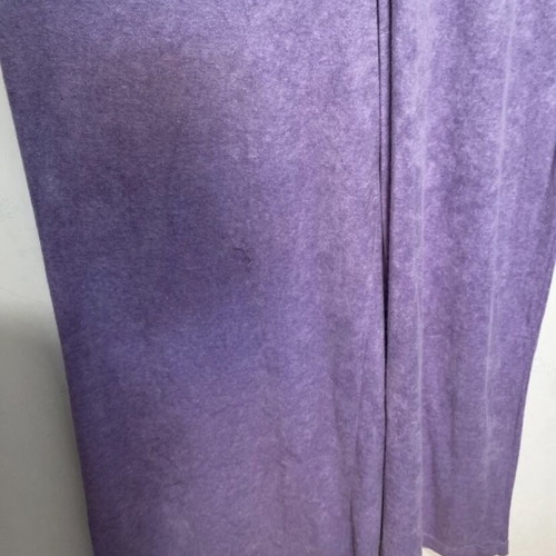 One-piece terry jumpsuit with zipper and hood, refurbished, purple