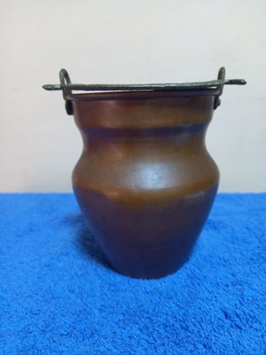 Turkish Forged Copper Cauldron Rustic Design Used