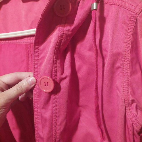 Benetton cotton coral trench coat like new, size M