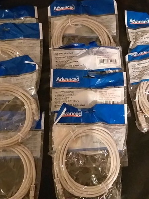 Patch cord UTP CAT 5 2m gray new, pack of 10 pieces
