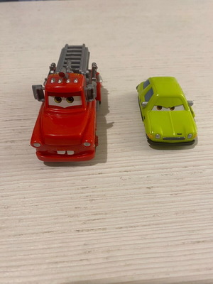 Toon Rescue Squad Mater Red Fire Truck and Spy Acer like new