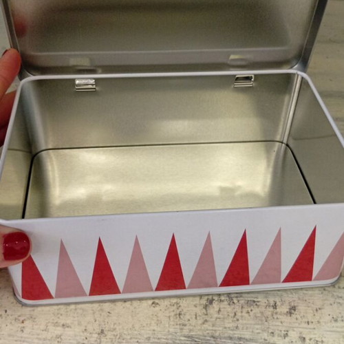 Christmas Metal Biscuit Tin New