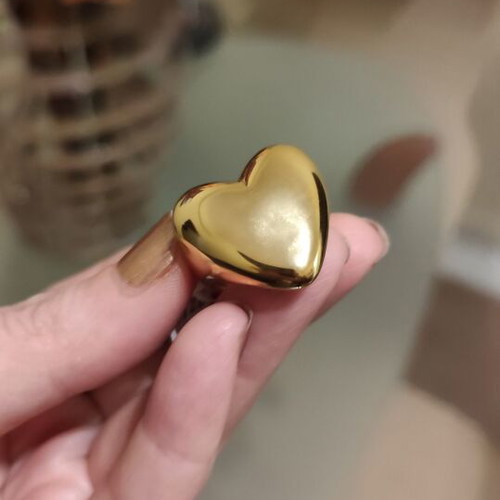 Heart ring new stainless steel gold color