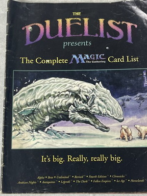 The Duelist Presents The Complete Magic The Gathering Card List 1995 used