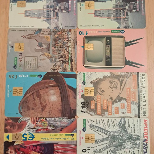 Dutch phone cards used, lot of 48 different