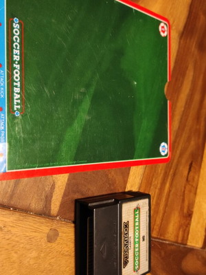 Vectrex Soccer used football game with overlay damage
