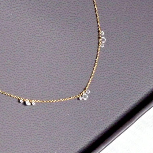 18K Gold Plated Crystal Necklace for Women