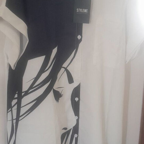 Shirt A-Style long white women's shirt new
