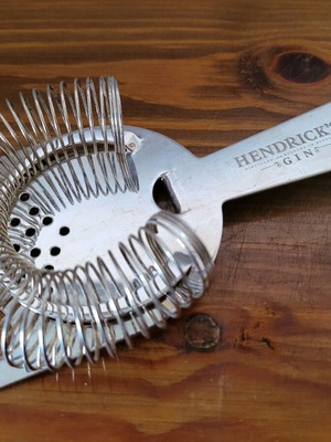 Hendrick's Bonzer gin strainer silver plated used