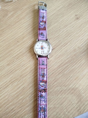 Flik Flak Hercules Disney Vintage wristwatch used, pink and silver