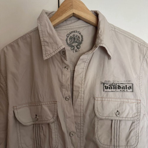 Royal Vandals short-sleeve shirt men's like new, size M, beige