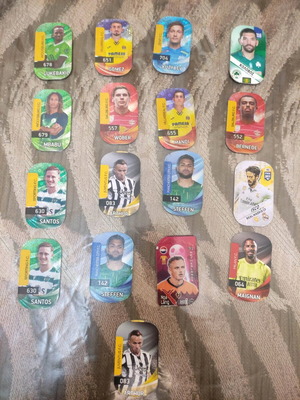 Set of 17 metal Football Tags used