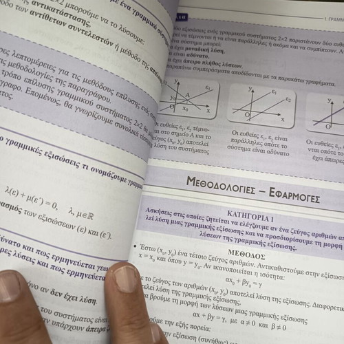 Algebra B Lykeiou Poukamisas A Tomos textbook used with notes