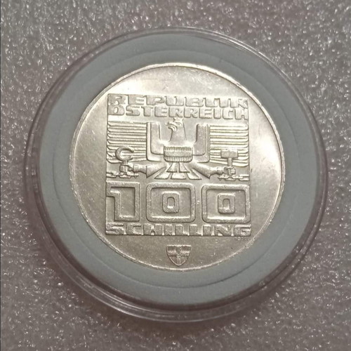 Silver 100 Schilling 1976 Austria like new, Winter Olympic Games Innsbruck