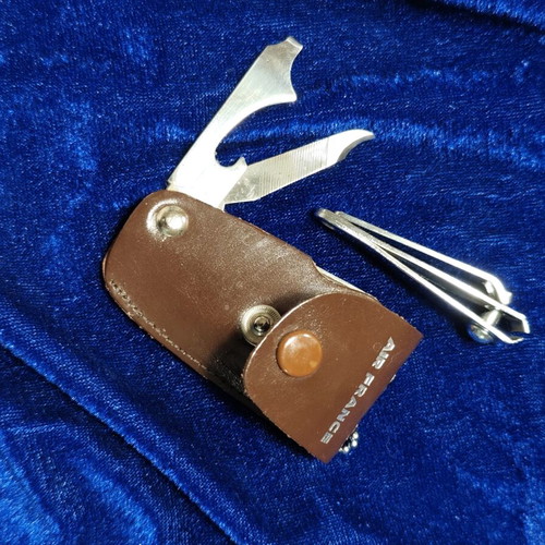 Air France multi tool keychain like new with leather case