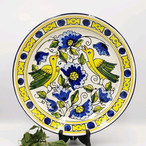 Vintage traditional Spanish hand-painted plate used