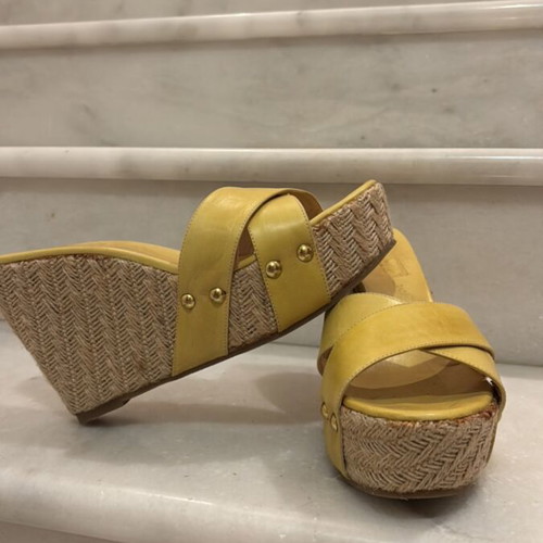 Mules platform shoes Makis Kotris like new, yellow, size 41
