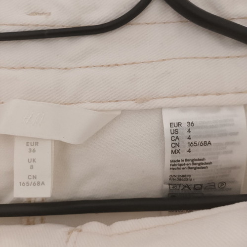 White denim pants almost new, size M