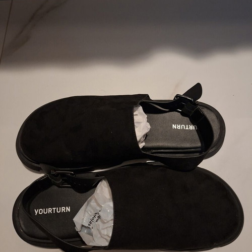 Yourturn men's black sandals clogs size 46 like new