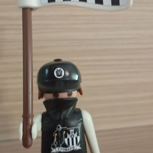 Playmobil PAOK Fan Figure like new with team flag