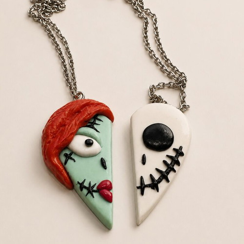 Nezaredni necklace, handmade polymer resin jewelry