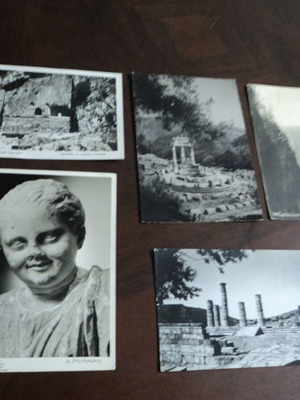 Delphi Antiquities postcards used, set of 5