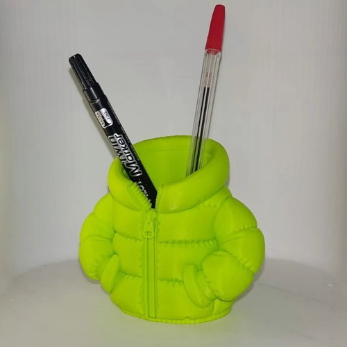 Puffer Jacket 3D Printed Pencil Holder new, decorative desk accessory