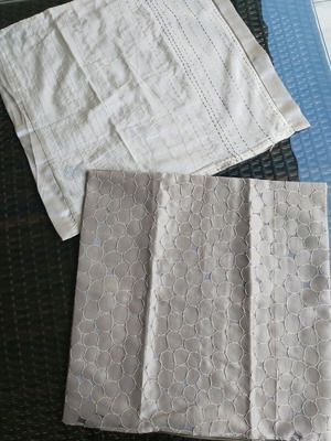Decorative pillowcases new, set of 2, gray shades