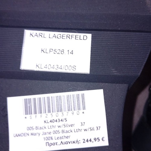 Karl Lagerfeld Mary Jane black shoes size 37 new