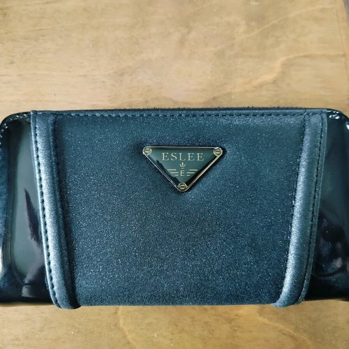 Eslee patent leather wallet new, black with multiple compartments