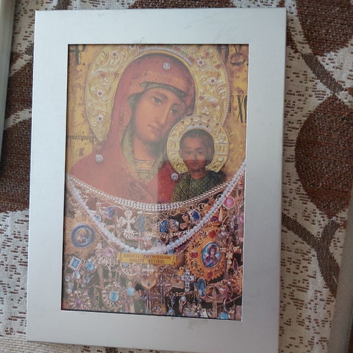 Icon of Virgin Mary and Christ in frame