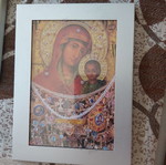 Icon of Virgin Mary and Christ in frame