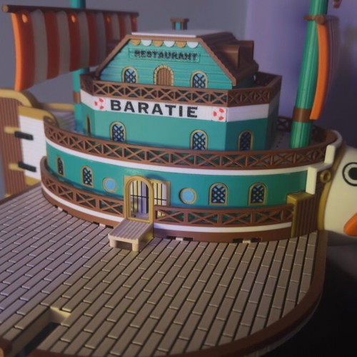 3D Printed Πλοίο Baratie One Piece με βάση