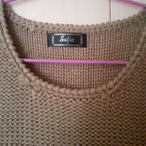 Women's sleeveless knitted blouse brown like new, size S