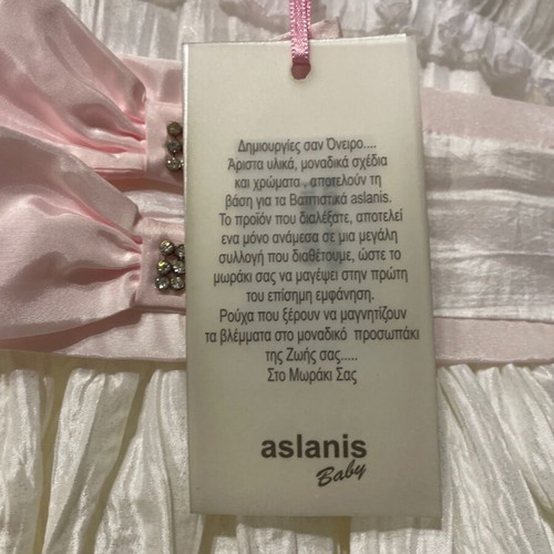Baptism dress set with hat and jacket new